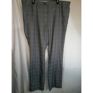 Steve‎ Harvey Plaid Dress Pants Gray Mens 42x34 Trousers Career